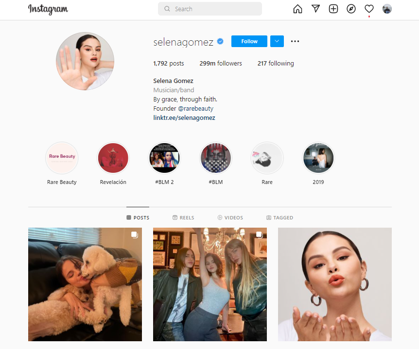 screenshot of instagram.com