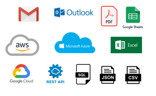 screenshot of output data formats