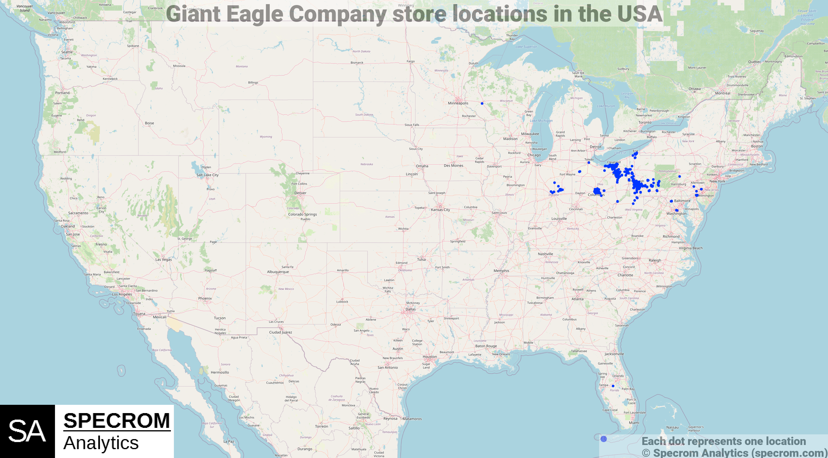 Giant Eagle Company store locations in the USA