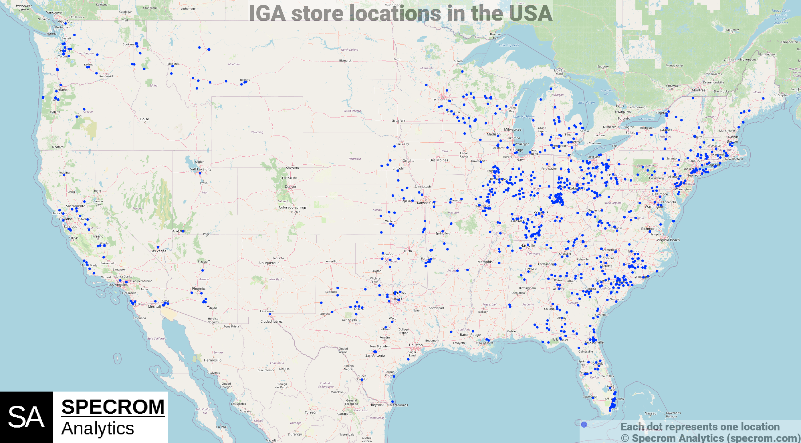 IGA store locations in the USA