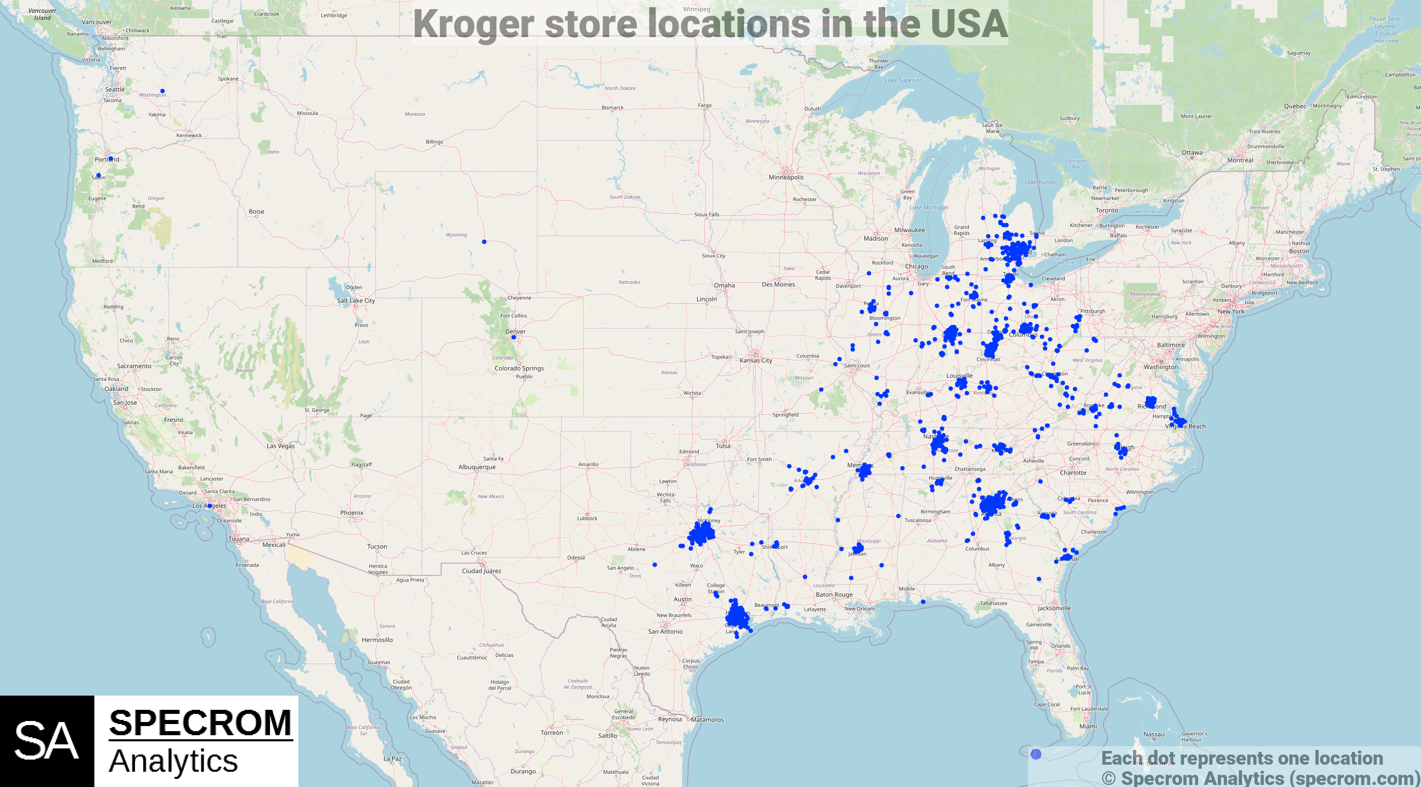 Kroger store locations in the USA