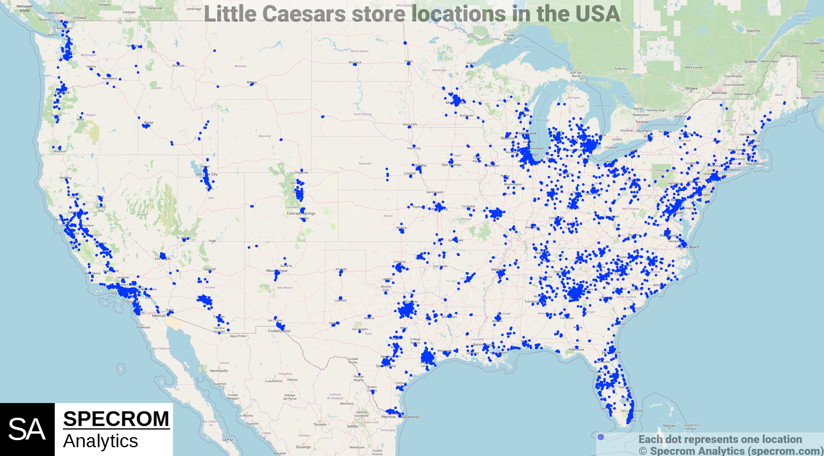 Little Caesars store locations in the USA